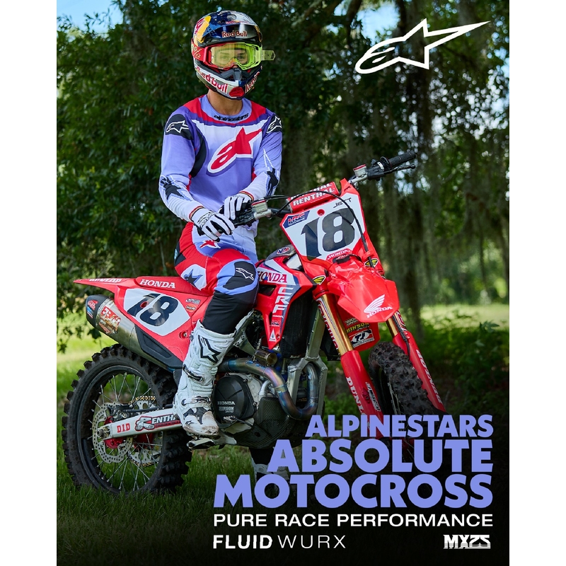 Motokros hlače Alpinestars Fluid Wurx vijolično-rdeče