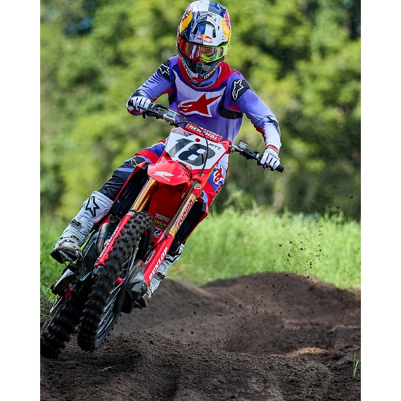 Motokros hlače Alpinestars Fluid Wurx vijolično-rdeče