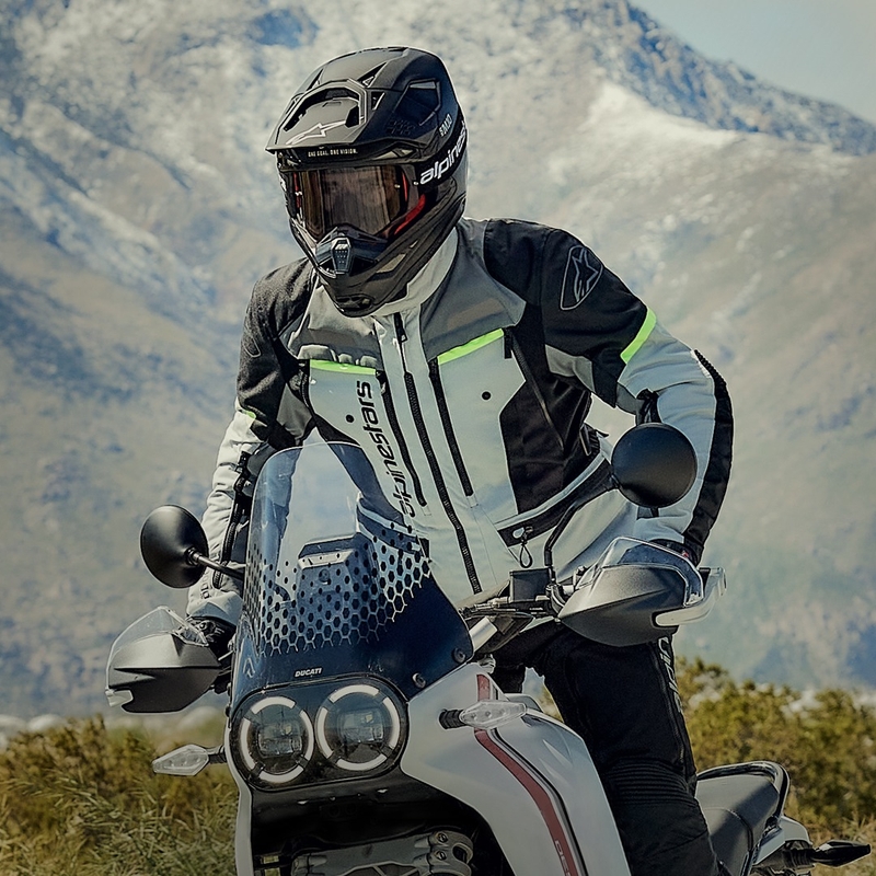 Moto jakna Alpinestars Bogota PRO Drystar sivo-črna-fluo rumena