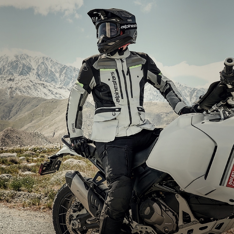 Moto jakna Alpinestars Bogota PRO Drystar sivo-črna-fluo rumena