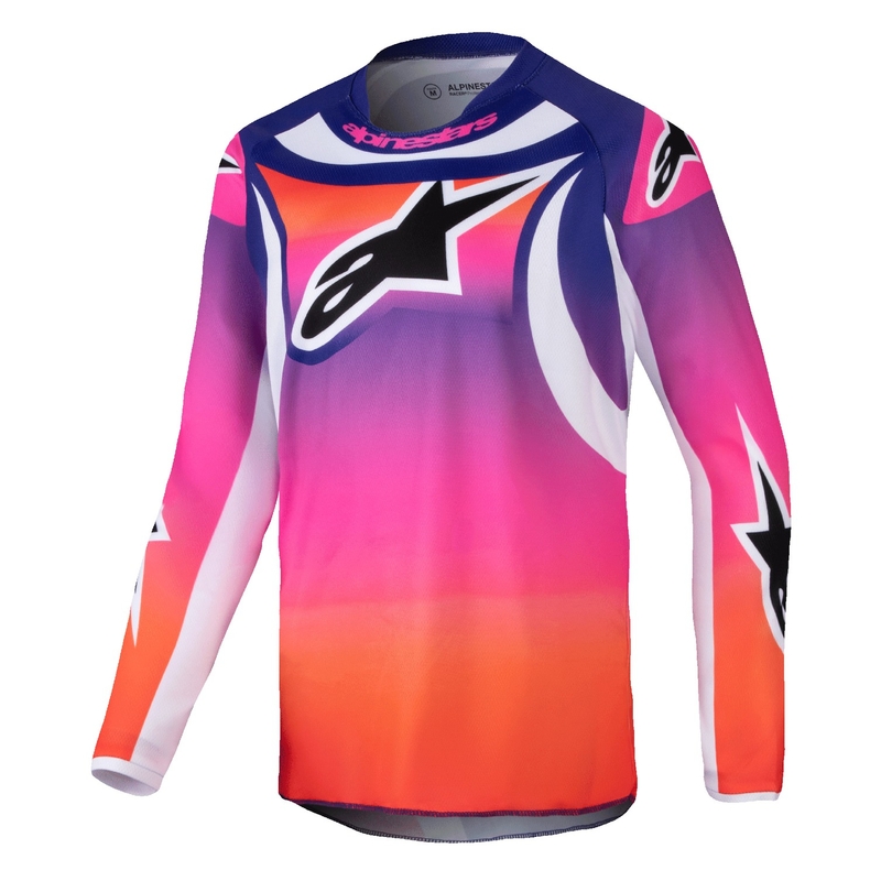 Otroški motokros dres Alpinestars Racer Wurx večbarvno-bel