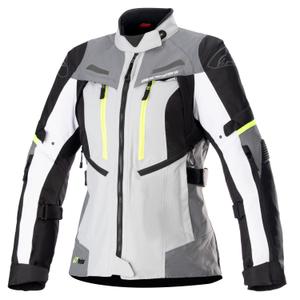 Alpinestars Stella Bogota PRO Drystar 2025 ženska motoristična jakna sivo-črna-fluo rumena