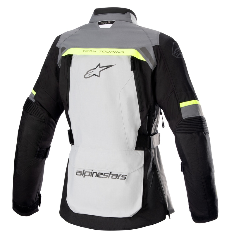 Ženska motoristična jakna Alpinestars Stella Bogota PRO Drystar sivo-črna-fluo rumena