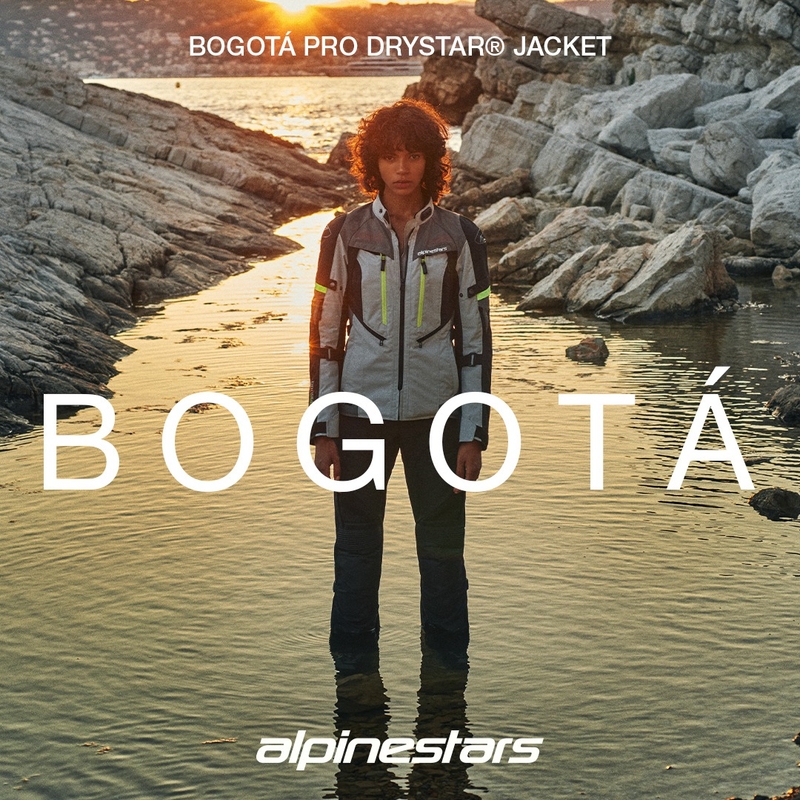 Ženska motoristična jakna Alpinestars Stella Bogota PRO Drystar sivo-črna-fluo rumena