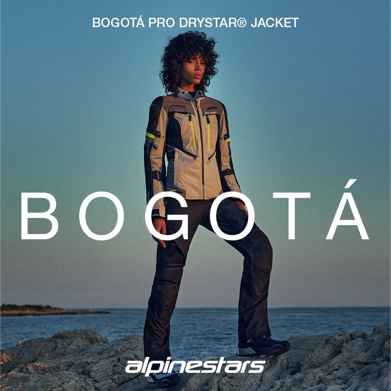 Ženska motoristična jakna Alpinestars Stella Bogota PRO Drystar sivo-črna-fluo rumena