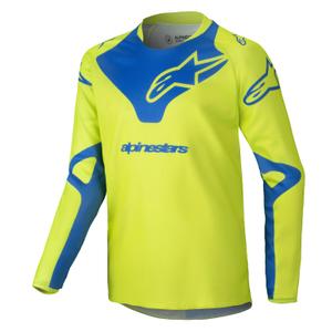 Otroški motokros dres Alpinestars Racer Veil fluo rumeno-moder