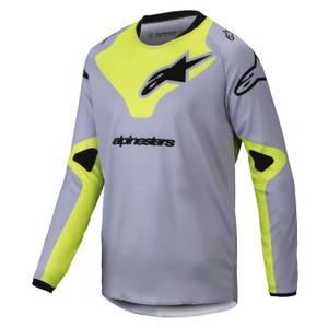 Otroški motokros dres Alpinestars Racer Veil sivo-fluo rumen