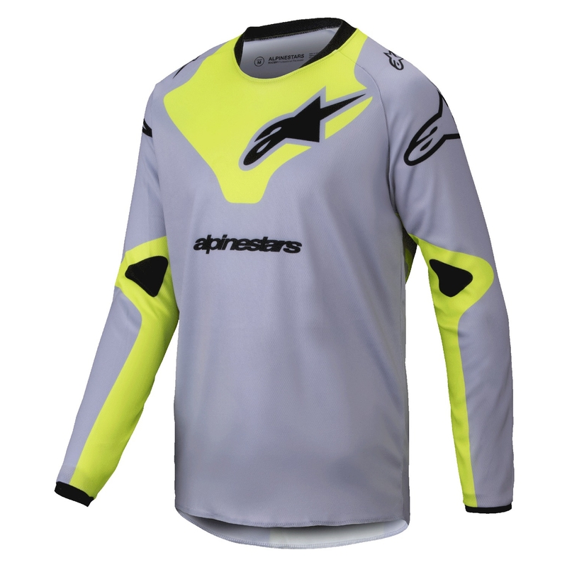 Otroški motokros dres Alpinestars Racer Veil sivo-fluo rumen