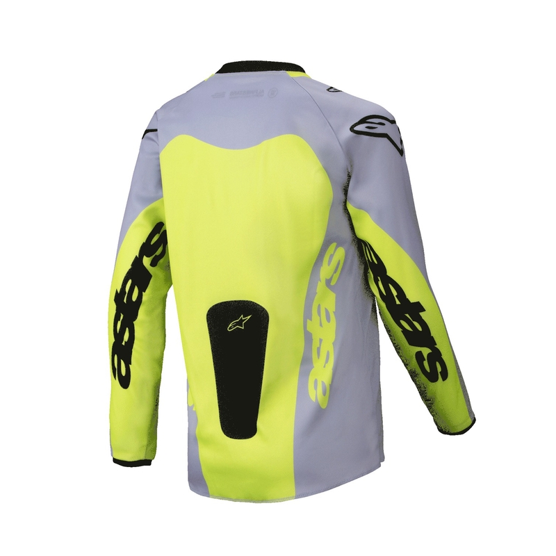 Otroški motokros dres Alpinestars Racer Veil sivo-fluo rumen