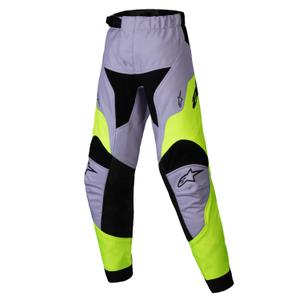Otroške motokros hlače Alpinestars Racer Veil Kids sivo-fluo rumene