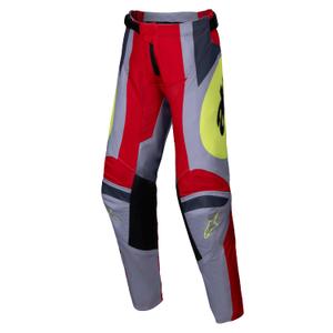 Rdeče-sive otroške motokros hlače Alpinestars Racer Melt