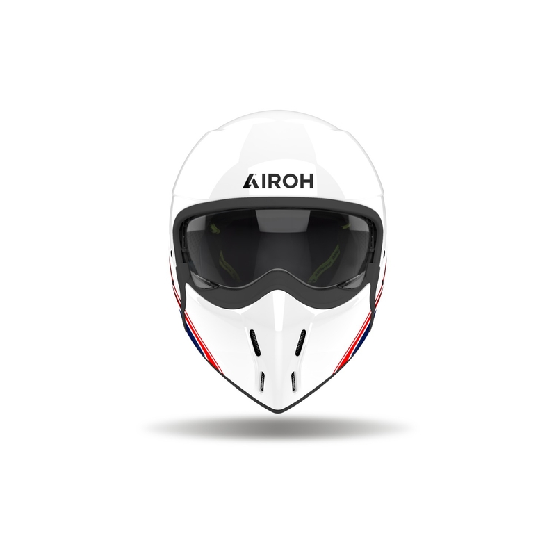 Modularna motoristična čelada Airoh J110 Eon sijajna belo-modra-rdeča