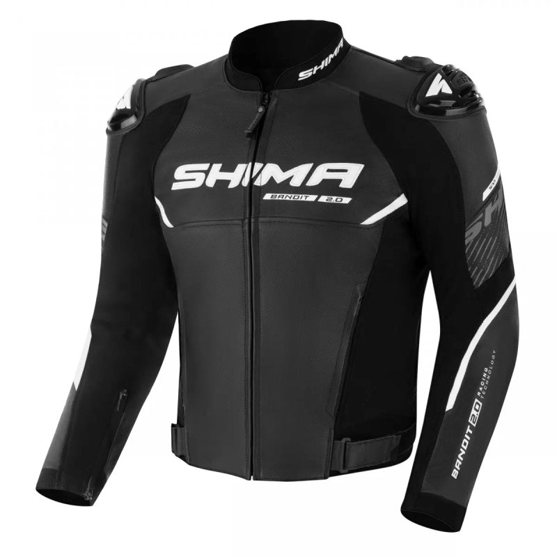 Usnjena motoristična jakna Shima Bandit 2.0 črne barve