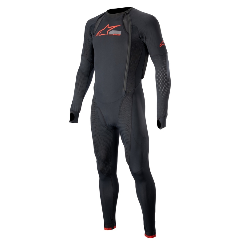 Zunanji sloj telovnika z zračnimi blazinami Alpinestars TECH-AIR®10 črno-rdeč-siv