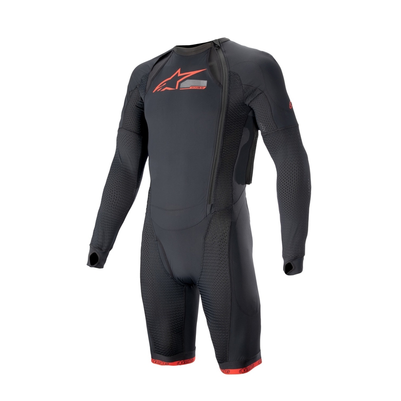 Zunanji sloj telovnika Alpinestars TECH-AIR®10 Airbag s kratkimi hlačami Črno-Rdeče-Sivo