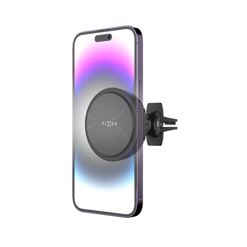 Nosilec z brezžičnim polnjenjem in aktivnim hlajenjem FIXED MagCool z nastavkom MagSafe črn 15W