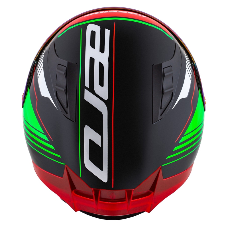 Motoristična čelada Cassida Aero Drome integral črno-rdeča-zeleno-bela