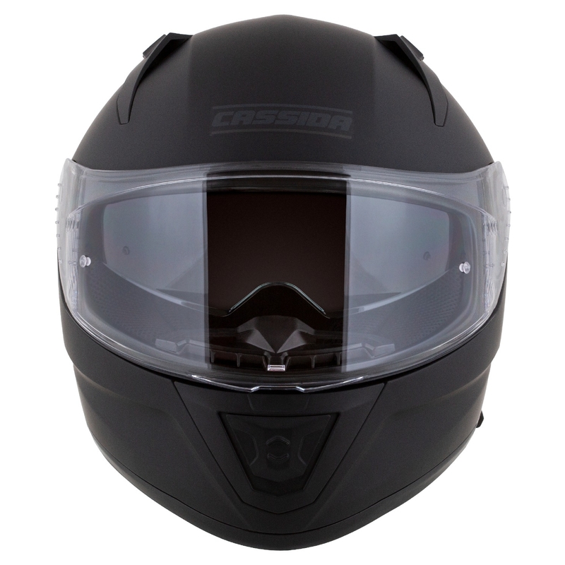 Integralna motoristična čelada Cassida Aero mat črno-siva