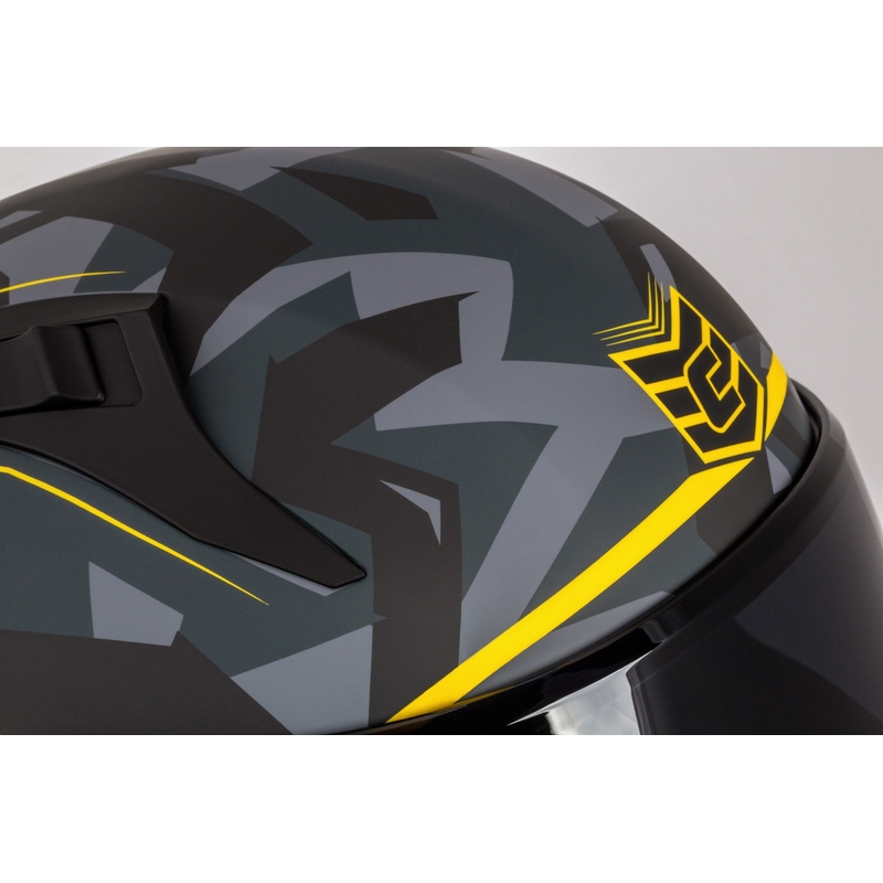 Integralna motoristična čelada Cassida Aero camo sivo-črno-fluo rumena