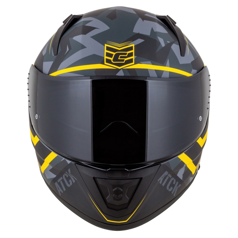 Integralna motoristična čelada Cassida Aero camo sivo-črno-fluo rumena