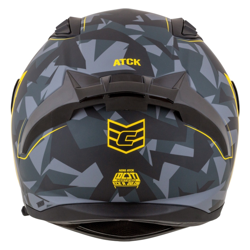 Integralna motoristična čelada Cassida Aero camo sivo-črno-fluo rumena