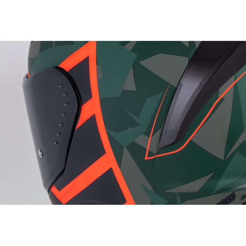 Integralna motoristična čelada Cassida Aero ATCK camo zelena-črna-siva-oranžna