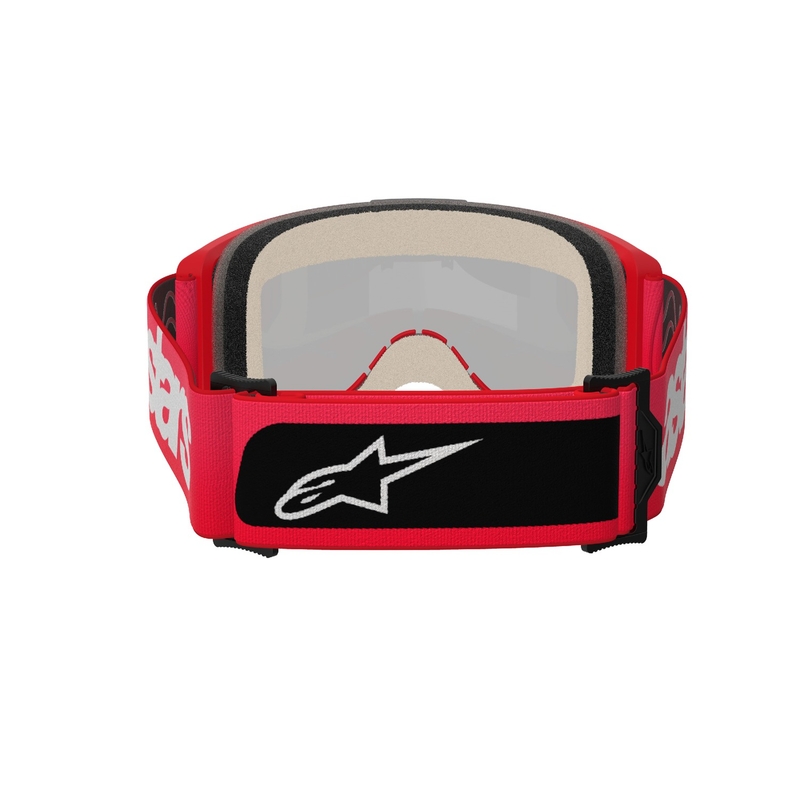 Motokros očala Alpinestars Vision 5 Blaze Red z zrcalnim zlatim pleksi steklom