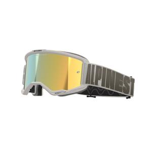 Motokros očala Alpinestars Vision 5 Hollow sand z zrcalnim zlatim pleksi steklom