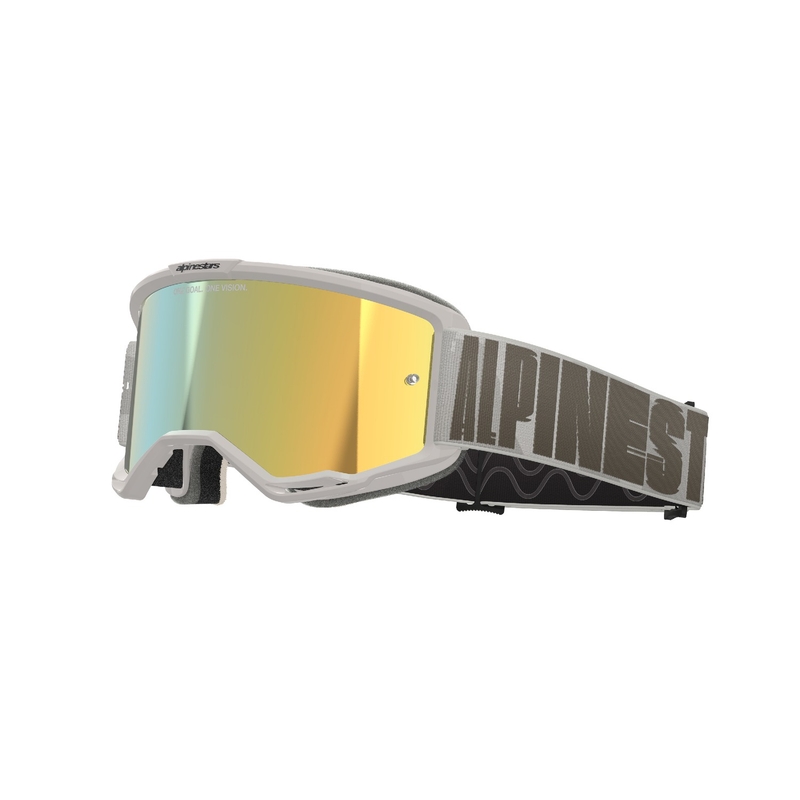 Motokros očala Alpinestars Vision 5 Hollow sand z zrcalnim zlatim pleksi steklom