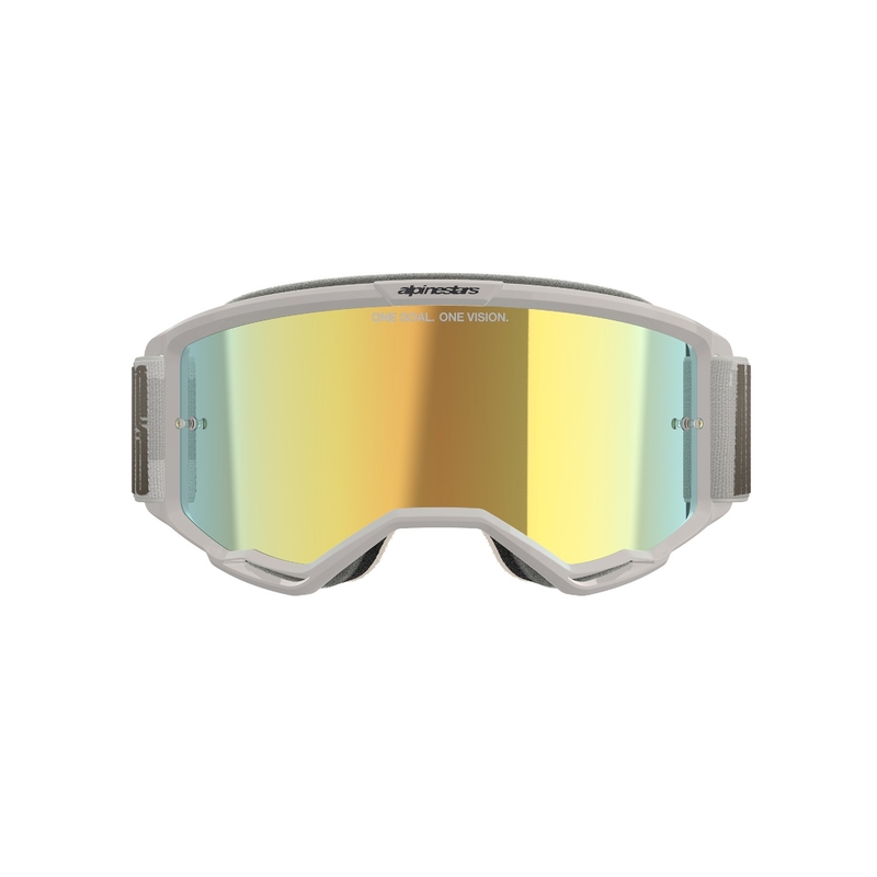 Motokros očala Alpinestars Vision 5 Hollow sand z zrcalnim zlatim pleksi steklom
