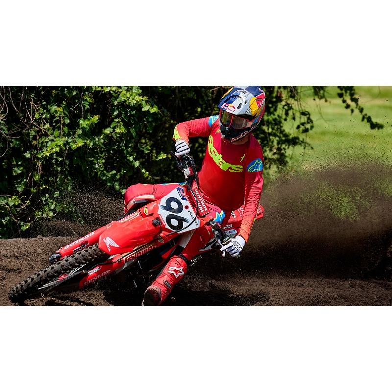Črno-siva očala za motokros Alpinestars Supertech Corp s srebrno lečo