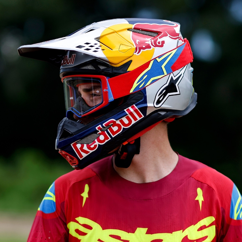 Črno-siva očala za motokros Alpinestars Supertech Corp s srebrno lečo