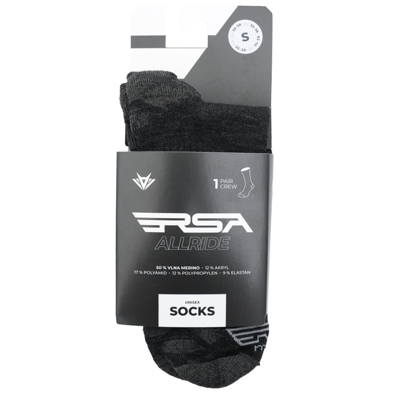 Merino nizke temno sive nogavice RSA Allride
