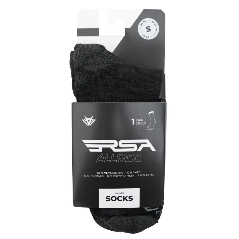 Merino nogavice RSA Allride temno sive