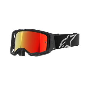 Črna motokros očala Alpinestars Vision 8 Corp z zrcalno rdečo lečo