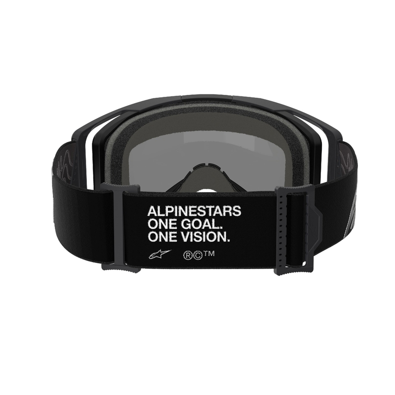 Črna motokros očala Alpinestars Vision 8 Corp z zrcalno rdečo lečo