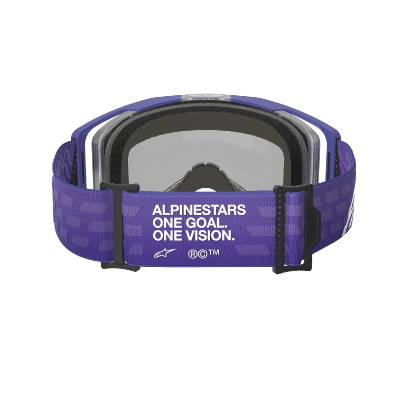 Motokros očala Alpinestars Vision 8 Corp vijolična z zrcalnim modrim steklom