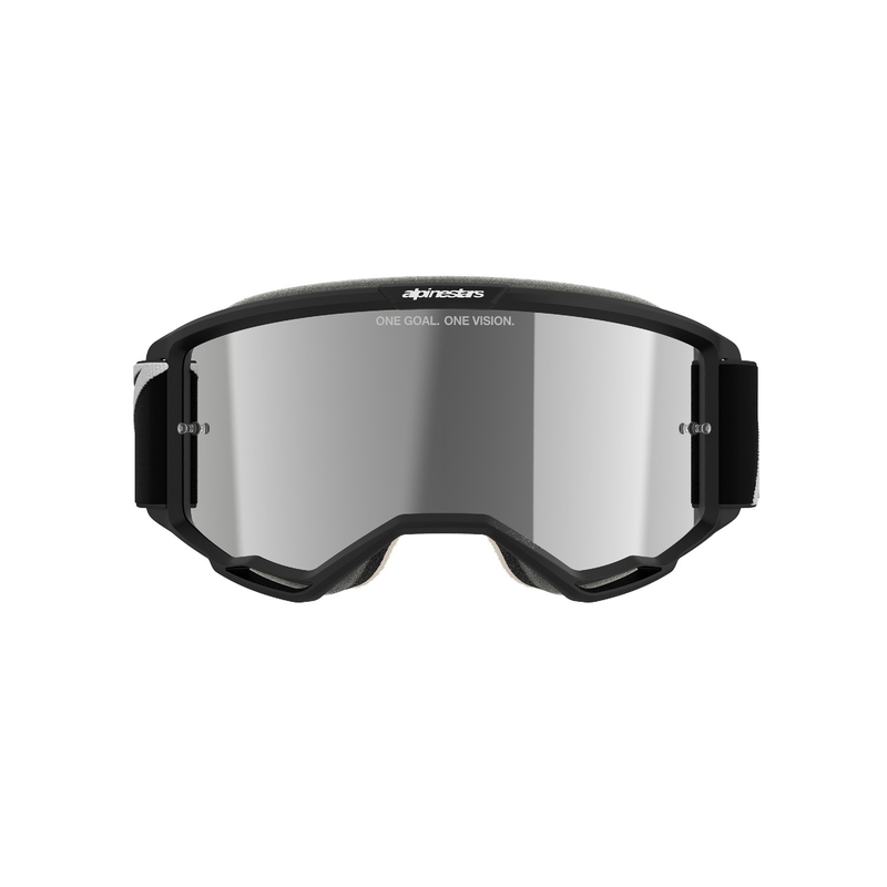 Črna očala za motokros Alpinestars Vision 5 Corp z zrcalno srebrno lečo
