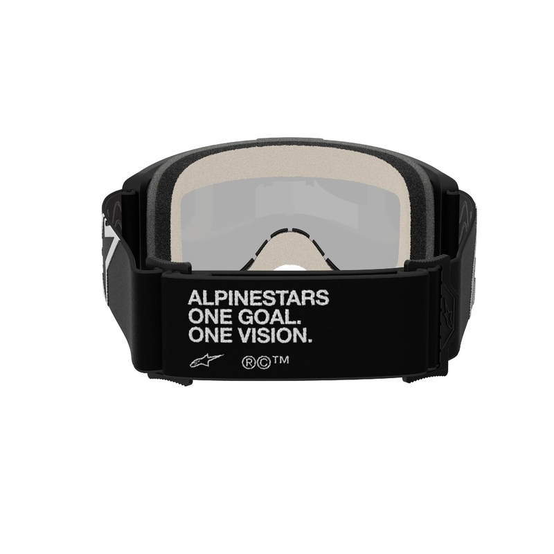Črna očala za motokros Alpinestars Vision 5 Corp z zrcalno srebrno lečo