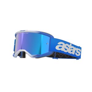 Motokros očala Alpinestars Vision 5 Blaze Blue z modro zrcalno lečo