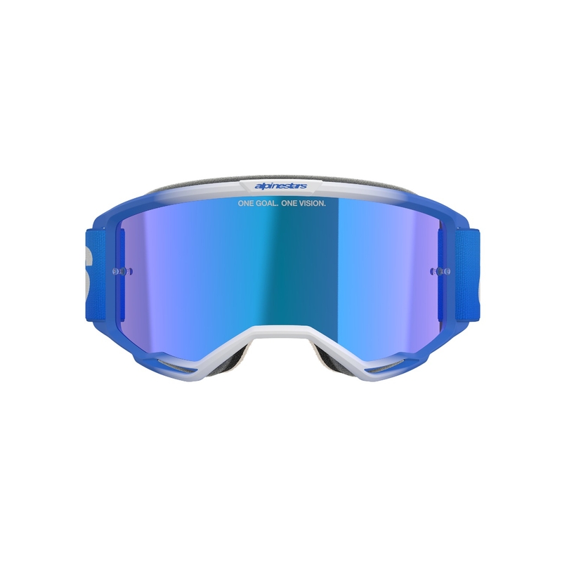 Motokros očala Alpinestars Vision 5 Blaze Blue z modro zrcalno lečo
