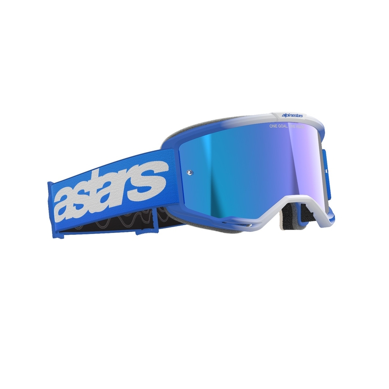 Motokros očala Alpinestars Vision 5 Blaze Blue z modro zrcalno lečo