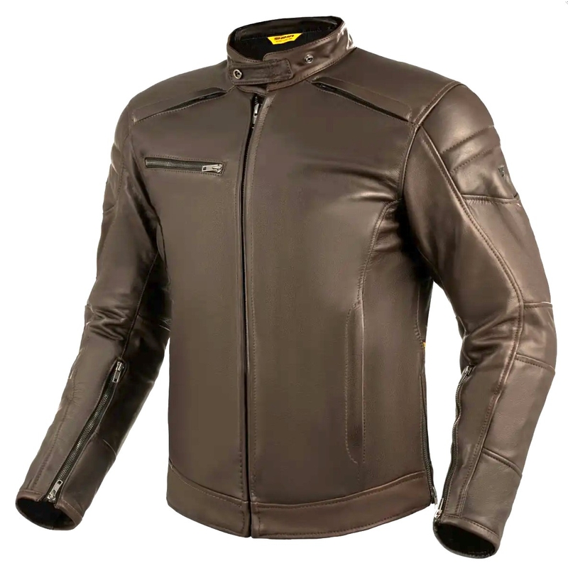Usnjena motoristična jakna Shima Hunter+ 2.0 rjava