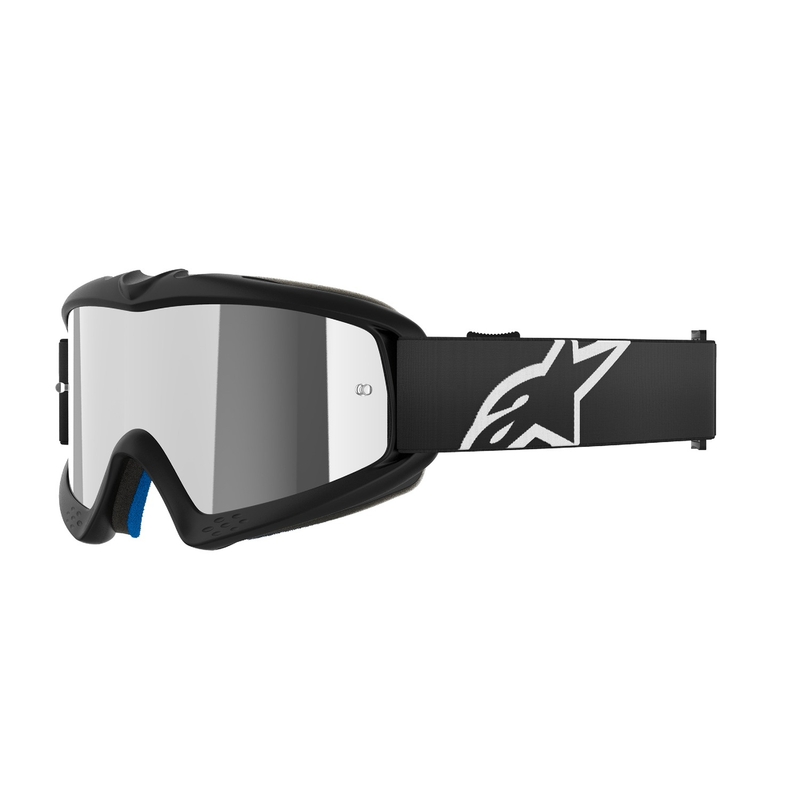 Otroška motokros očala Alpinestars Vision Youth Corp črna z zrcalno srebrno lečo