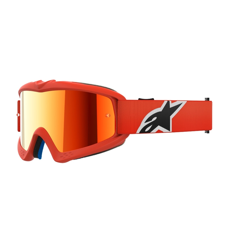 Otroška motokros očala Alpinestars Vision Youth Corp oranžna z zrcalno rdečo lečo