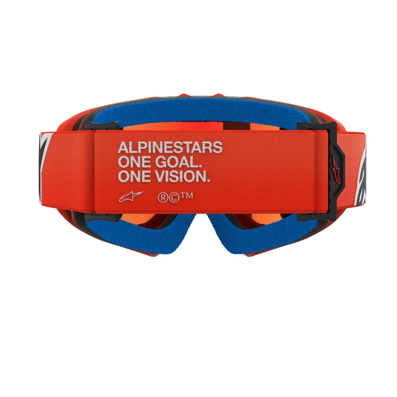 Otroška motokros očala Alpinestars Vision Youth Corp oranžna z zrcalno rdečo lečo