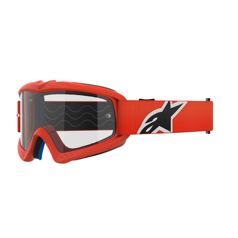 Otroška motokros očala Alpinestars Vision Youth Corp oranžna s prozornimi stekli