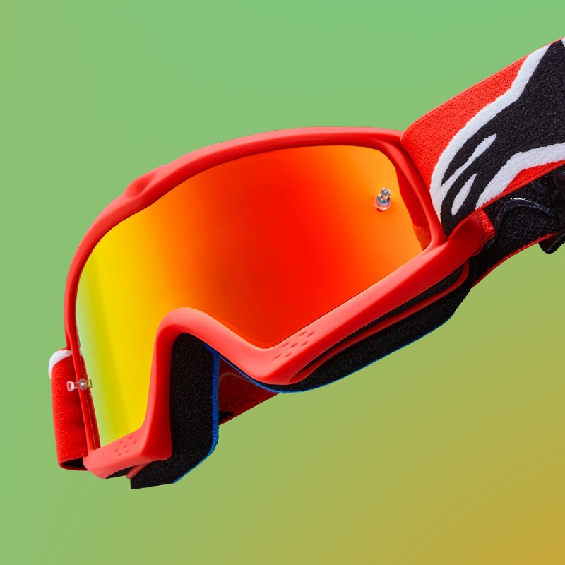 Otroška motokros očala Alpinestars Vision Youth Hollow Black-Anthracite-Fluo Yellow with Mirror Silver Lens