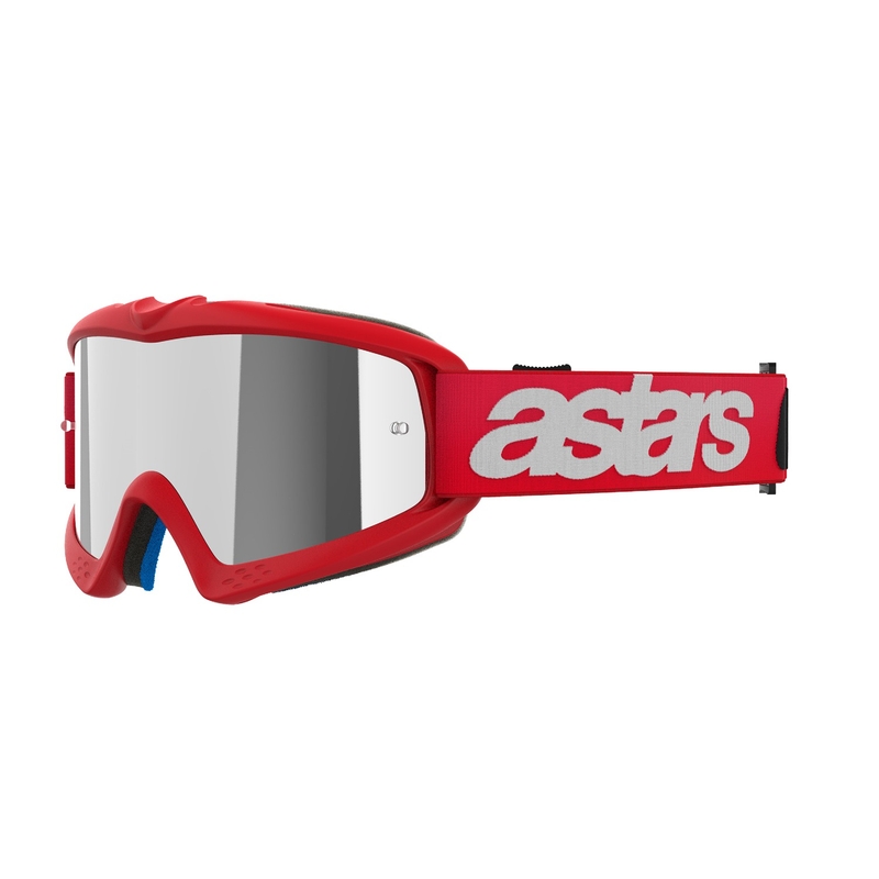 Motokros očala Alpinestars Vision Youth Blaze Red s srebrno zrcalno lečo