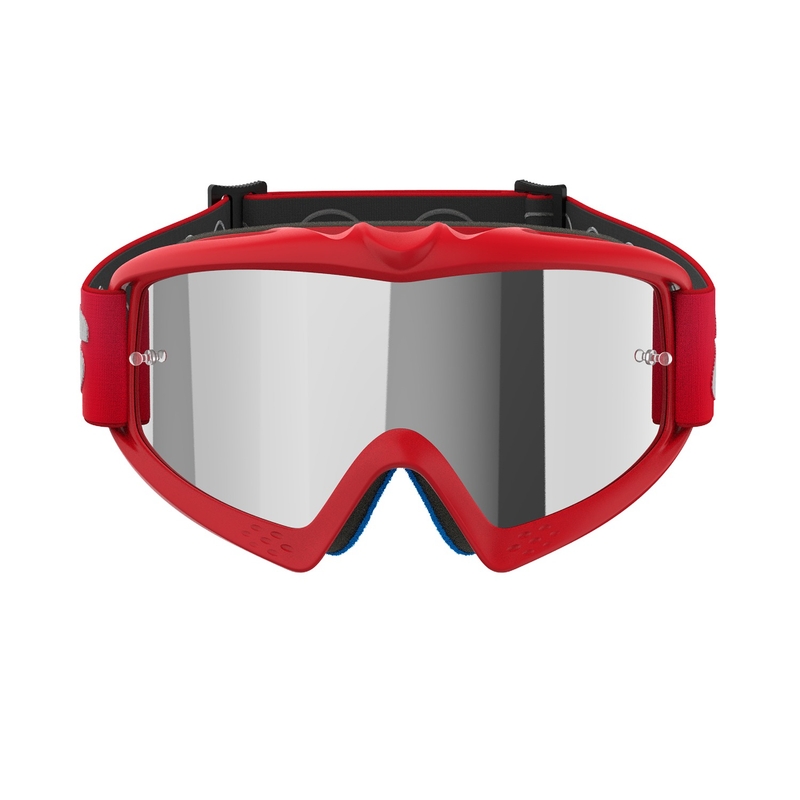 Motokros očala Alpinestars Vision Youth Blaze Red s srebrno zrcalno lečo